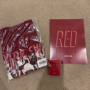 Taylor swift red eras shirt, playing cards, activity book Taylor’s version